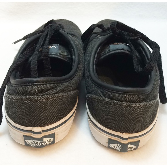 Vans Tennis Shoes Dark Gray Tweed Color Style is Youth Size 6 - Picture 2 of 5